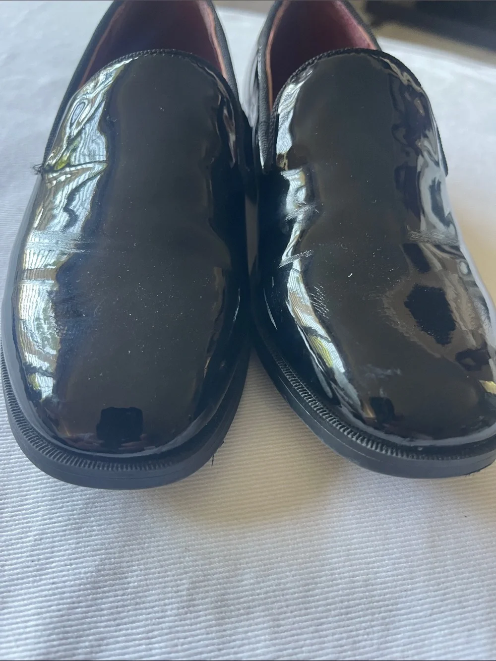 NEW SANTINO KIDS Size 11 Black Patent Slip-On Loafers